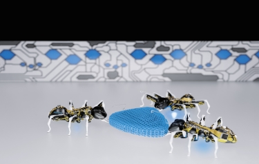Visionary objects in the Bionic Learning Network: autonomous and self-controlling systems such as BionicANTs. (Photo: Festo AG & Co. KG)