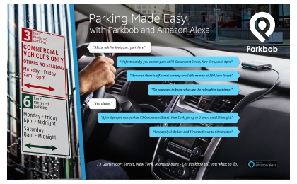 Parkbob teams up with Amazon: “Alexa, am I allowed to park here?” (Credit: Parkbob)
