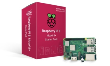 Fig.1: Raspberry Pi 3 Model B+ starter pack