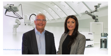 Omron’s General Manager Mark Butters pictured with Kirsty Evans-Price, Omron’s HR Manager Omron’s General Manager Mark Butters pictured with Kirsty Evans-Price, Omron’s HR Manager