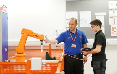 An apprentice undergoing advanced skills training at the AMRC Training Centre (Credit: AMRC)