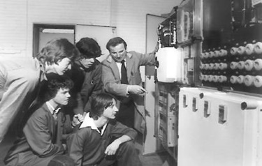 Siemens apprentices 1978 - top row LtoR -Steve Holmes, Dave Pickles - bottom row - Alan Norbury and Rick Bason