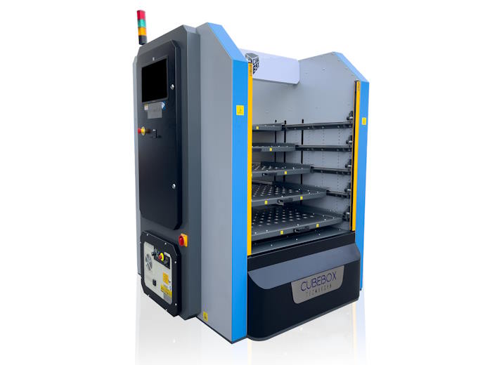 Tezmaksan’s CubeBOX system is a modular cell that can be easily integrated into any production line Tezmaksan’s CubeBOX system is a modular cell that can be easily integrated into any production line