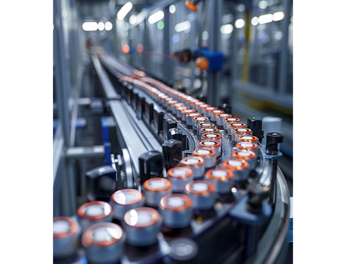Automated battery inspection (source: MVTec Software GmbH, AI-generated)