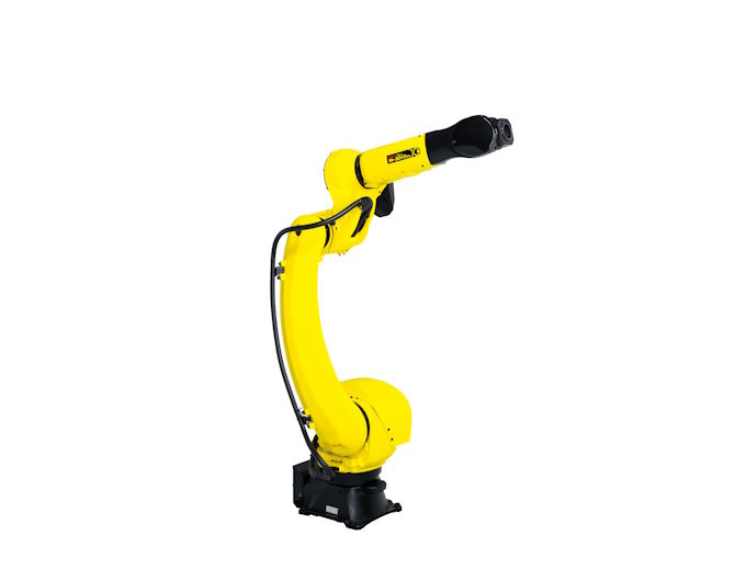 The M-20iD/35 six-axis robot gives full rotation and free movement, which is invaluable for the manufacture of plastic parts with over-moulded inserts, giving precision and accuracy The M-20iD/35 six-axis robot gives full rotation and free movement, which is invaluable for the manufacture of plastic parts with over-moulded inserts, giving precision and accuracy