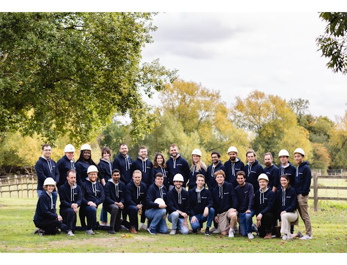 Founded in 2020 with just four members of staff, Recycleye now employs over 45 people; some of the team are pictured here Founded in 2020 with just four members of staff, Recycleye now employs over 45 people; some of the team are pictured here